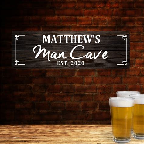 Personalized Man Cave Wall Sign | GiftsForYouNow