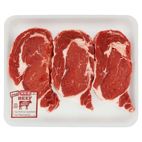 H-E-B Boneless Beef Ribeye Steaks - USDA Select - Value Pack - Shop ...