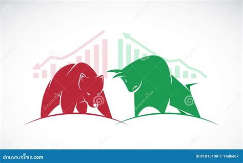 Stock Market Crossroads With Bull And Bear Signs | CartoonDealer.com ...