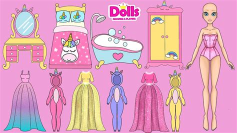 Printable Paper Dolls Drawing And Playing