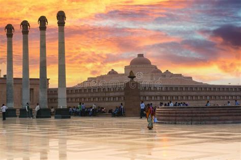 Ambedkar Park Lucknow Shot at Sunset Editorial Image - Image of dawn ...