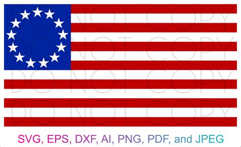 Betsy Ross Flag SVG and Print - Sewing Divine