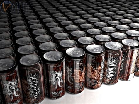 3d model energy drink relentless cans