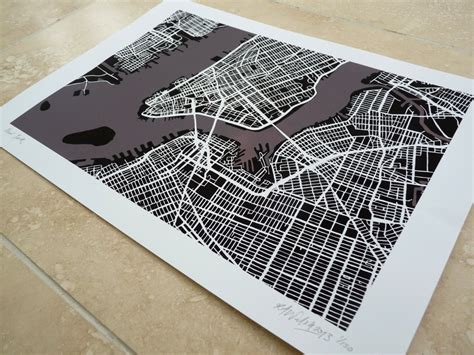 New York Art Map Limited Edition Contemporary Giclée Print - Etsy