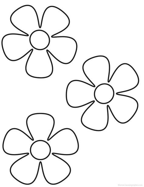 Printable Simple Flowers Coloring Page - Free Printable Coloring Pages ...