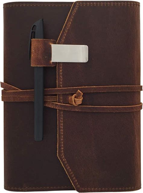 Amazon.com: YuanKanJu Refillable Leather Journal Writing Notebook - Lay ...