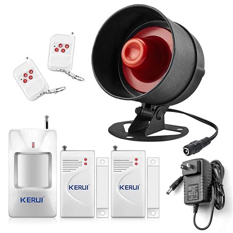 Alarm Siren Security System Remote Wireless Motion Sensor Burglar Home ...