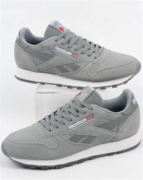 Reebok Classic Leather NM Trainers Flint Grey/White,shoes,mens