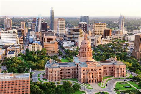 Austin Texas Capitol Building Sunset by Dszc