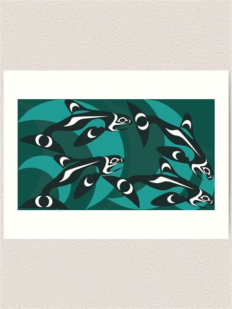 "Killer Whale Pod" Art Print for Sale by Ceciken | Redbubble