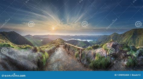 Mountain Landscape Ponta Delgada Island, Azores Stock Photo - Image of ...