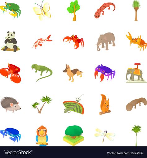 Animal husbandry icons set cartoon style Vector Image