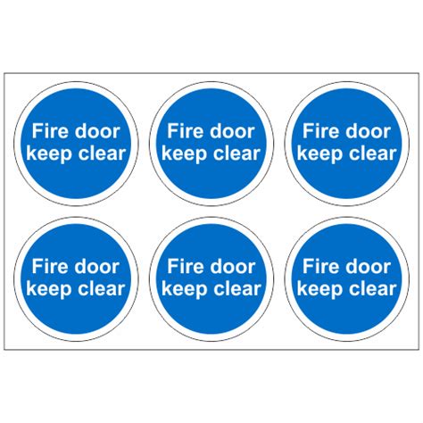 Fire Door Keep Clear Stickers | Fire Door Signs | Safety Signs and Notices