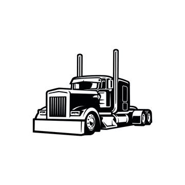 Peterbilt Truck Silhouette Clipart