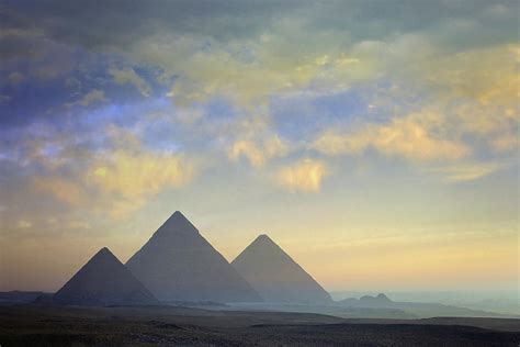 Egypt, Pyramids At Giza, Sunrise Photograph by Daryl Benson