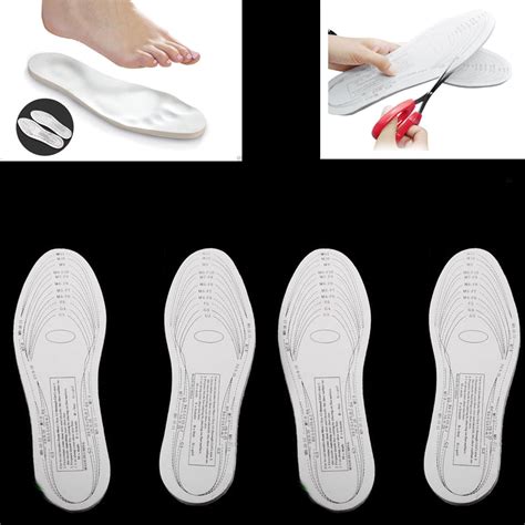 2 Pairs Memory Foam Insoles Shoe Comfort Unisex Size Cushion Feet Pad ...