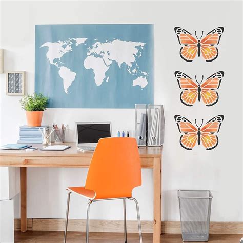 Butterfly stencil for walls - Butterfly stencils for nurseries and kids ...