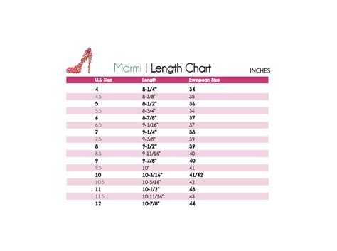 Women's Shoe Width Chart and Guide | Marmi Shoes