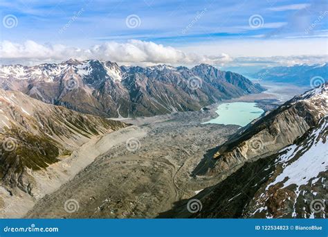 Aerial View of Mountains in New Zealand. Stock Image - Image of warming ...