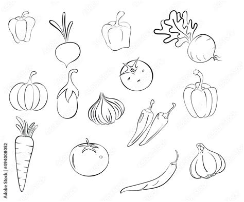 Vegetables Drawing Pictures