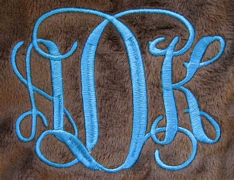 1364 Entwined or Vine 3 Letter Monogram Machine Embroidery Designs 4 ...