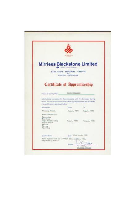 Apprenticeship Certificate | PDF