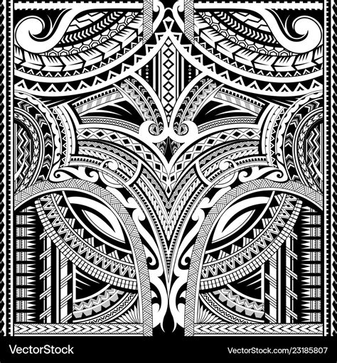 Polynesian ornament suitable for sleeve tattoo Vector Image