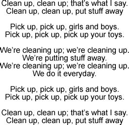 Clean Up: Song Lyrics and Sound Clip