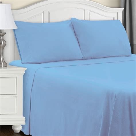 Extra Soft Flannel Sheet Set Light Blue / Queen - Walmart.com - Walmart.com