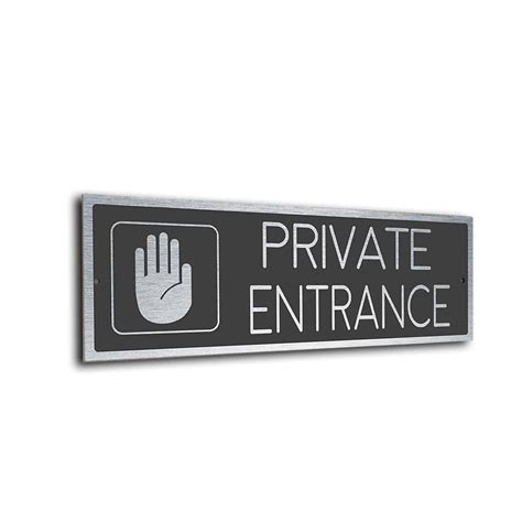 Private Entrance Door Sign | Private Entrance signs | Modern Door Plaque