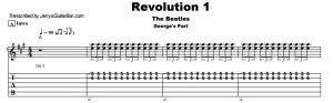 The Beatles - Revolution 1 Guitar Lesson, Tab & Chords - JGB