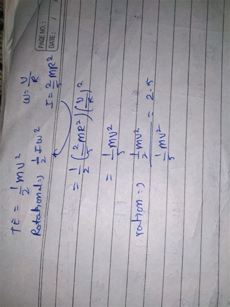 A solid sphere is rolling down an inclined plane. Then the ratio of its ...