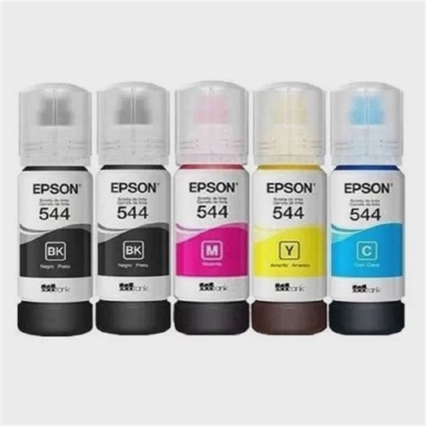 Kit De 5 Refil Tintas T544 Original para Impressora Epson L3250 L3150 ...