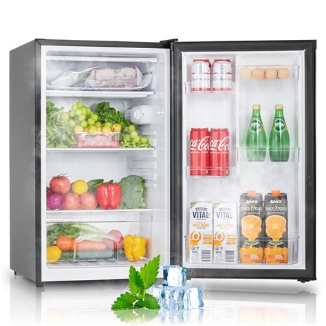 4.4 Cu.Ft Mini Fridge with Freezer, Compact Freezer Compartment, 5 ...