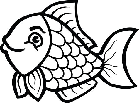 Clip art transparent download of fish in black and white rr png – Clipartix