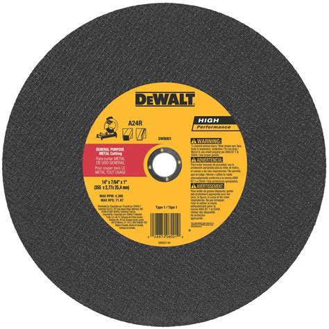 DeWALT® DW8001 Z 14-Inch Metal Cutting Chop Saw Wheel at Sutherlands