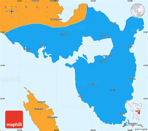 Political Simple Map of Sorsogon