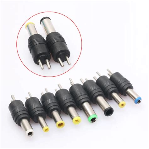 1Set 8Pcs Universal 2Pin Plug Charger Tip AC/DC Power Adapter for ...