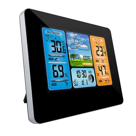 Home Weather Stations Wireless Indoor Outdoor, EEEKit Color Weather ...