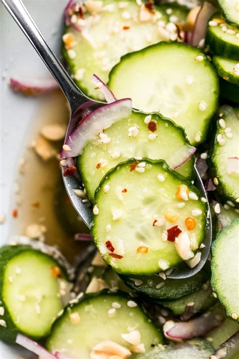 Sweet and Tangy Thai Cucumber Salad Recipe | Little Spice Jar