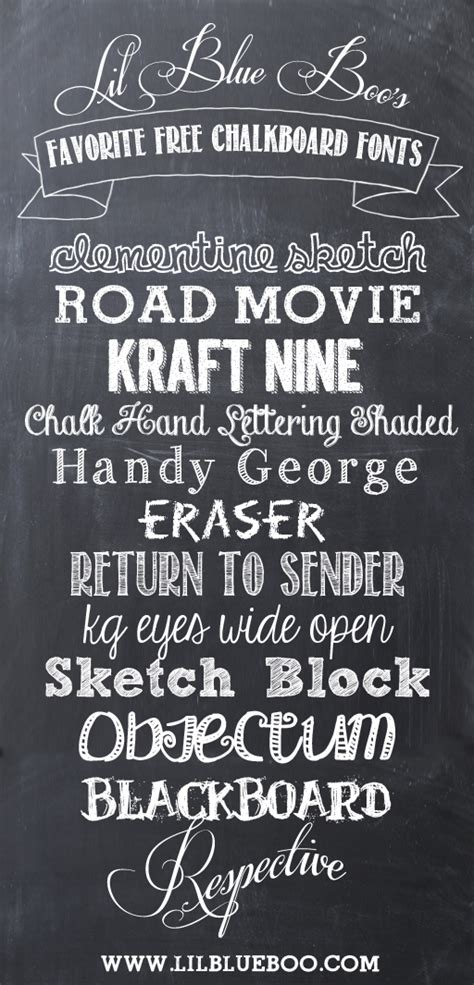 Chalkboard Typography Fonts