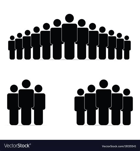 People silhouette icon Royalty Free Vector Image