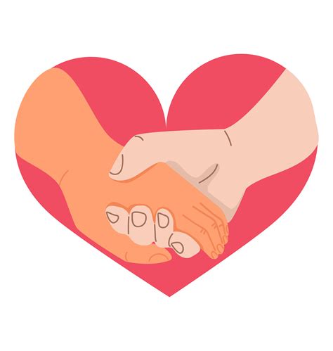 couple holding hands with heart 1883082 Vector Art at Vecteezy