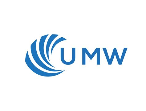 UMW letter logo design on white background. UMW creative circle letter ...