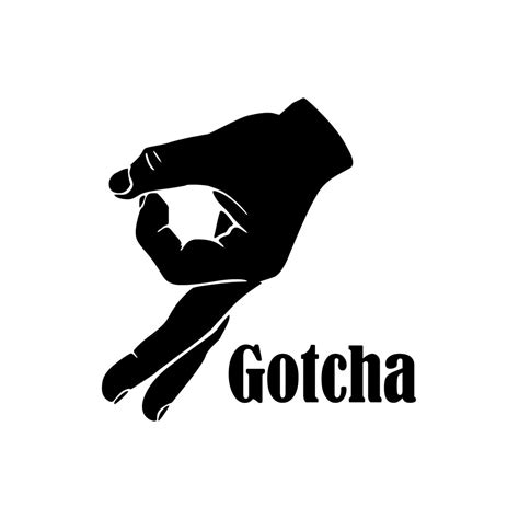 Gotcha Hand Circle Decal, Gotcha Hand Game Decal, Gotcha Sticker ...