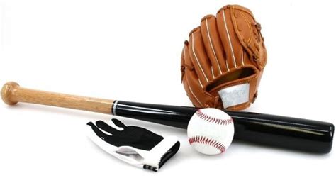 Wooden Baseball Bat Set with Baseball Gloves and Ball Garden Games ...