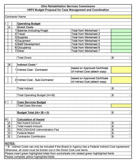 Printable 50 Free Budget Proposal Templates Word & Excel Templatelab ...