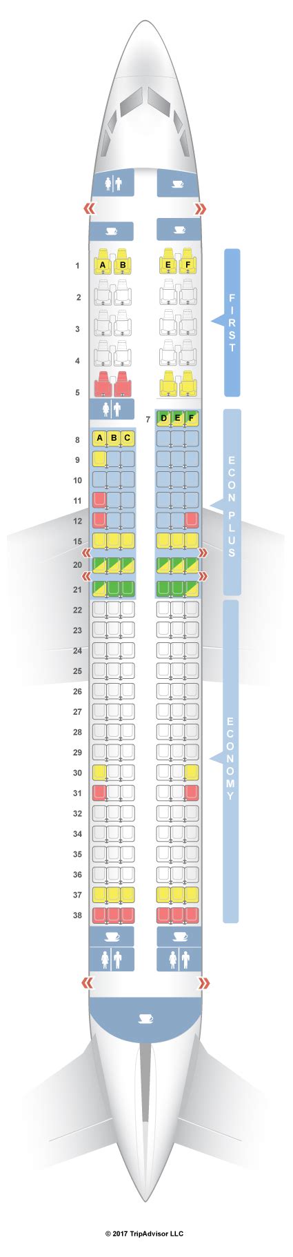 SeatGuru Seat Map United Boeing 737-900 (739) V1/V2