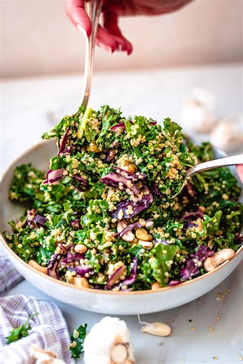 Kale and Quinoa Salad Recipe | Vegan + Healthy | Two Spoons