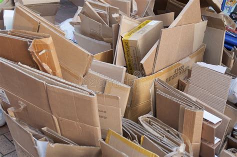 Cardboard Boxes for Recycling Editorial Stock Image - Image of card ...